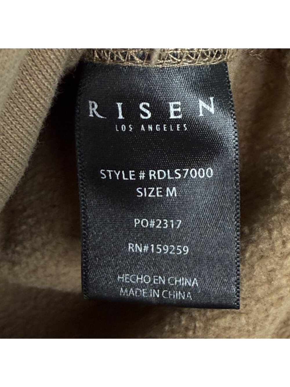 Risen Los Angeles Brown Sweatshirt/Shorts Set, M/S - Picture 4 of 9